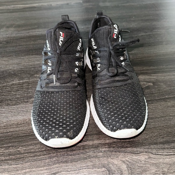 FILA Memory Ultra Women’s Running Shoes Black White Red Size 10 - Picture 5 of 7